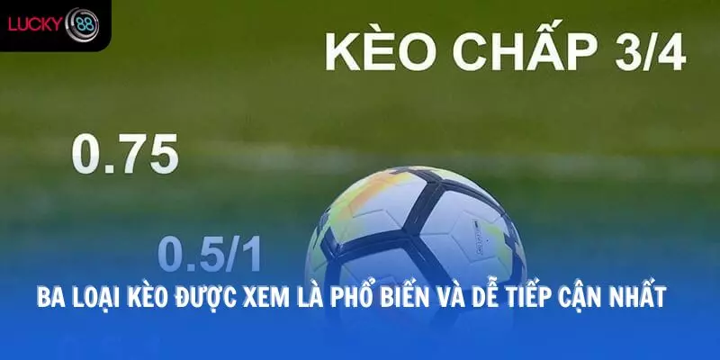 Ba loại kèo dưới đây được xem là phổ biến và dễ tiếp cận nhất